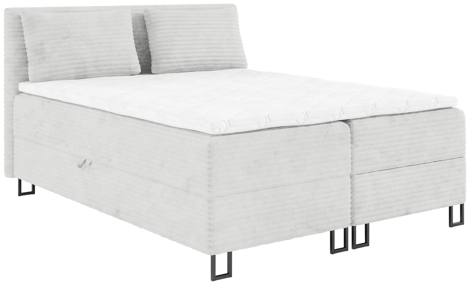 Dwuosobowe łóżko kontynentalne 180x200 cm do sypialni z pojemnikiem TESSA