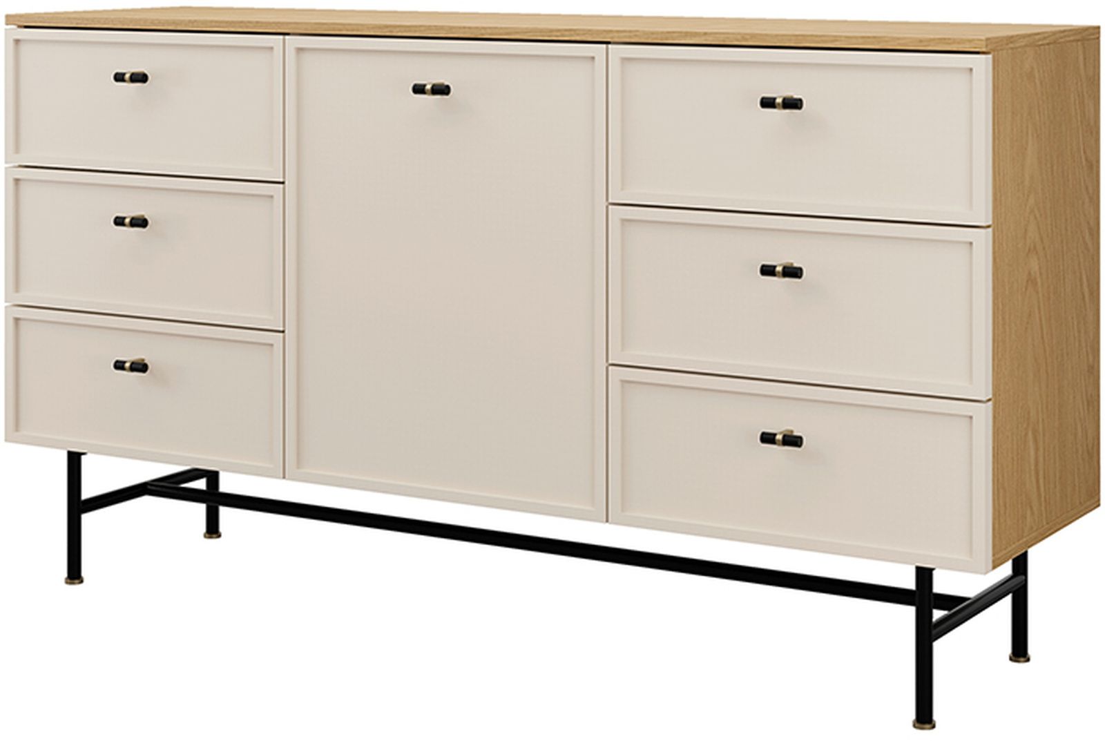 Komoda 150 cm z szufladami do salonu na nóżkach EVORIA