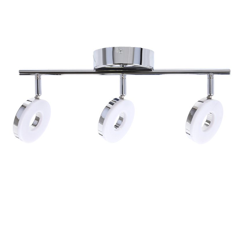Chromowa lampa ścienna listwa 3x5W LED do salonu THEMA metal