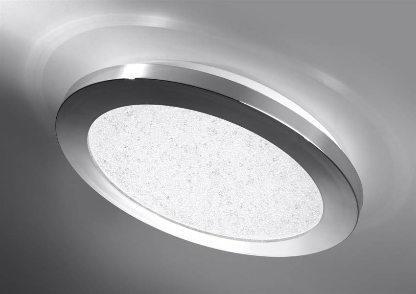Srebrny plafon łazienkowy LED 22,5 cm z funkcją ściemniania PIXEL IP44