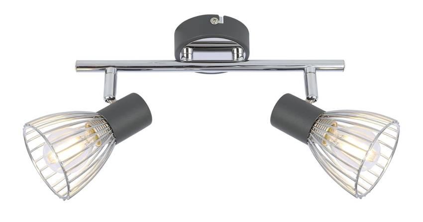 Czarna lampa ścienna nad lustro 2xE14 do łazienki MODO metal