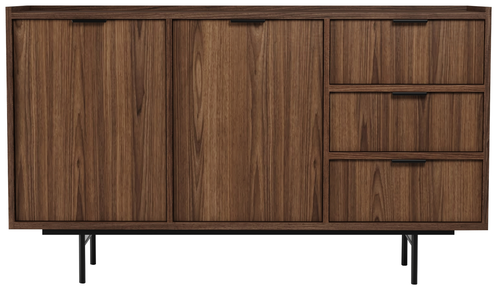 Komoda 150 cm do salonu z szufladami ELVIO orzech warmia