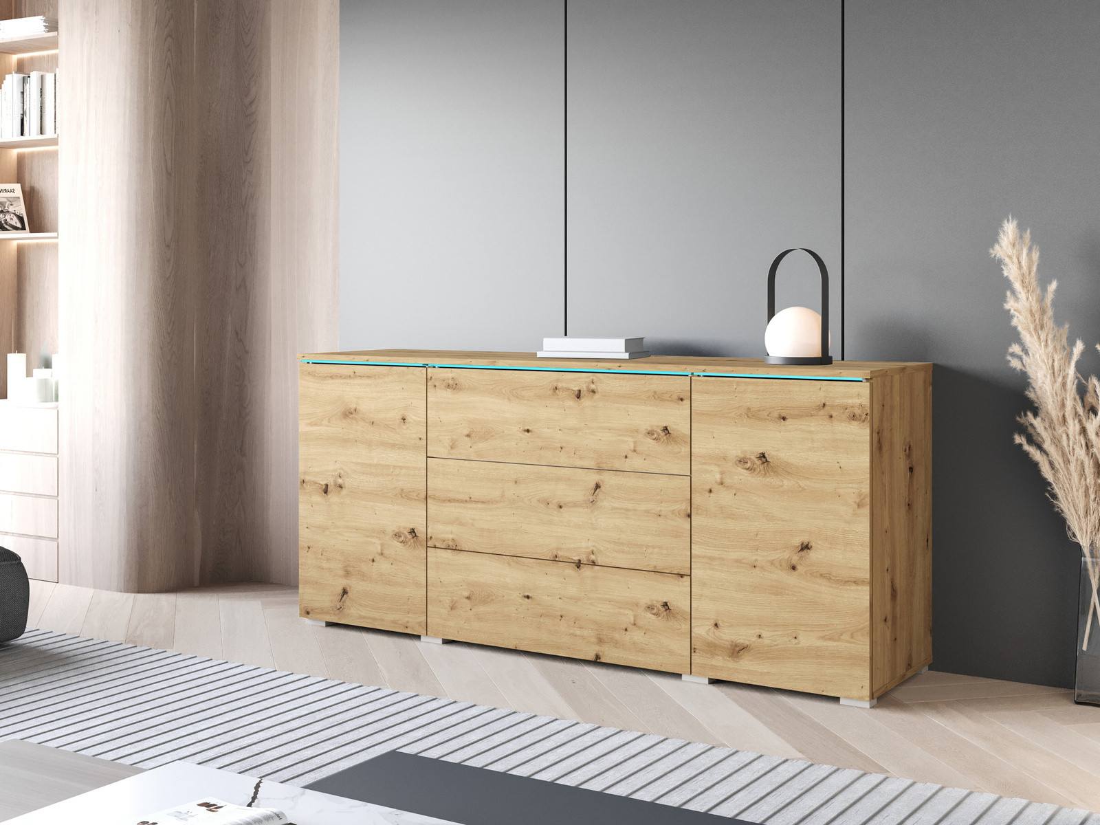 Komoda z szufladami 150 cm VELLORE dąb artisan