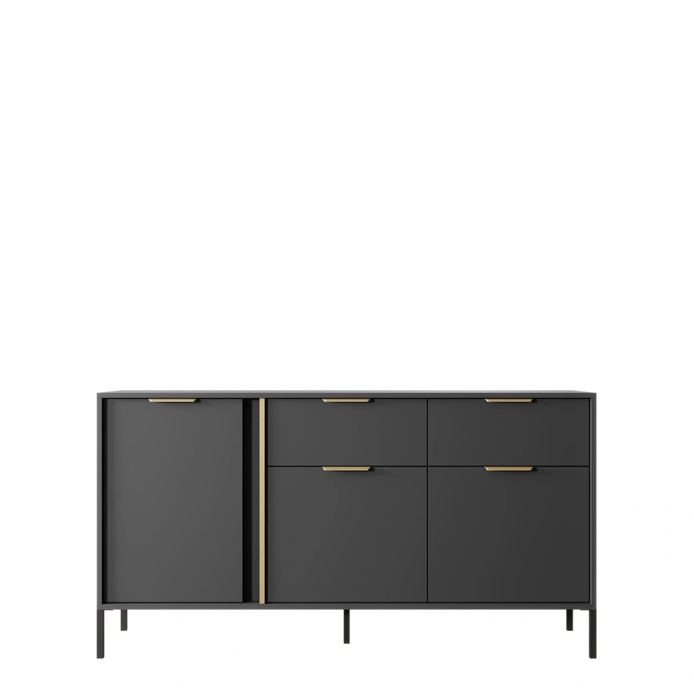 Komoda z drzwiami i szufladami 153cm LECCE antracyt
