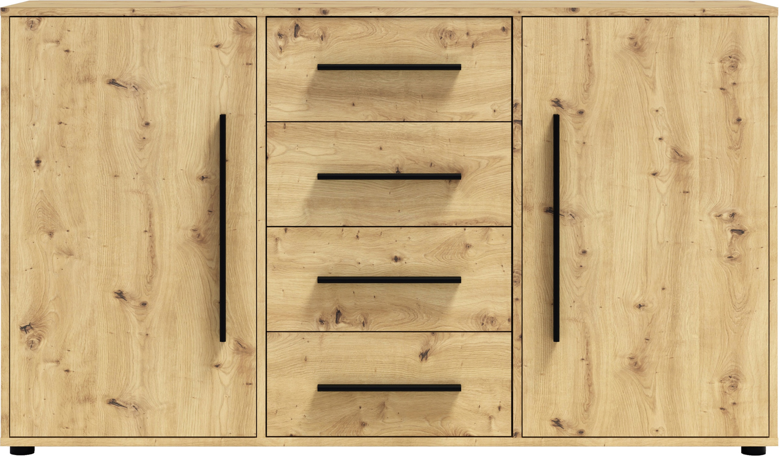 Komoda do sypialni 150 cm z szufladami dąb artisan MAXIDO