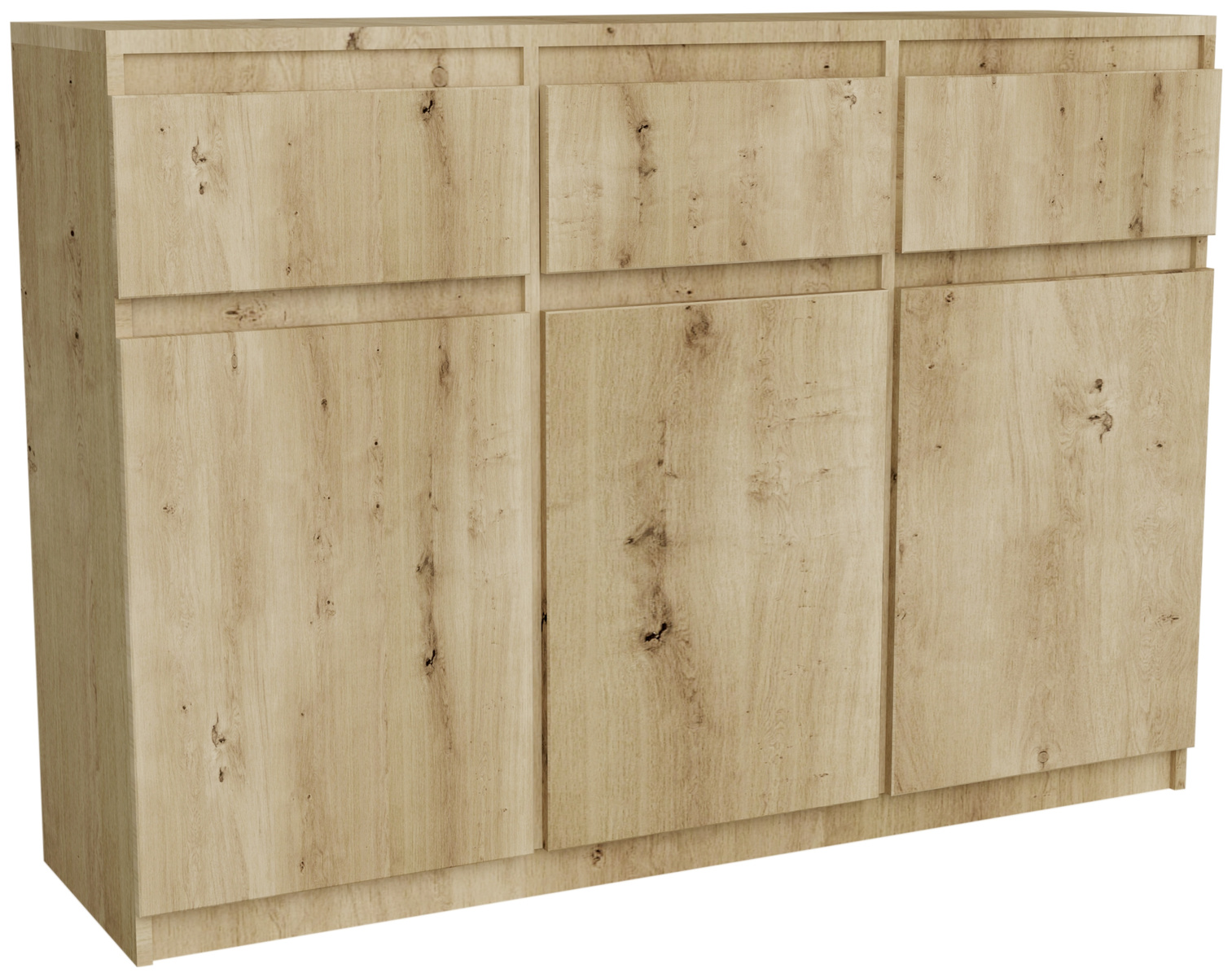 Nowoczesna komoda 120 cm z szufladami dąb artisan MONTEGO