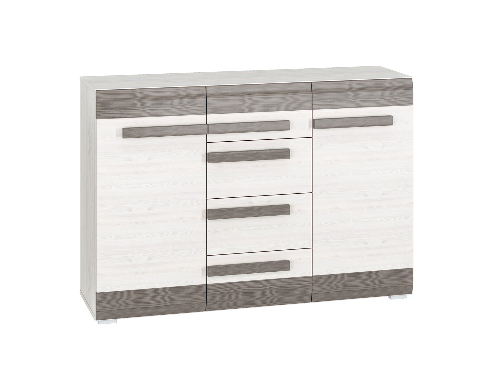 Pojemna nowoczesna komoda z szufladami 138 cm BLANCO