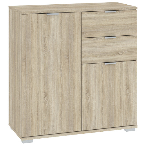 Niska komoda do salonu 71 cm z szufladami ELARO dąb sonoma