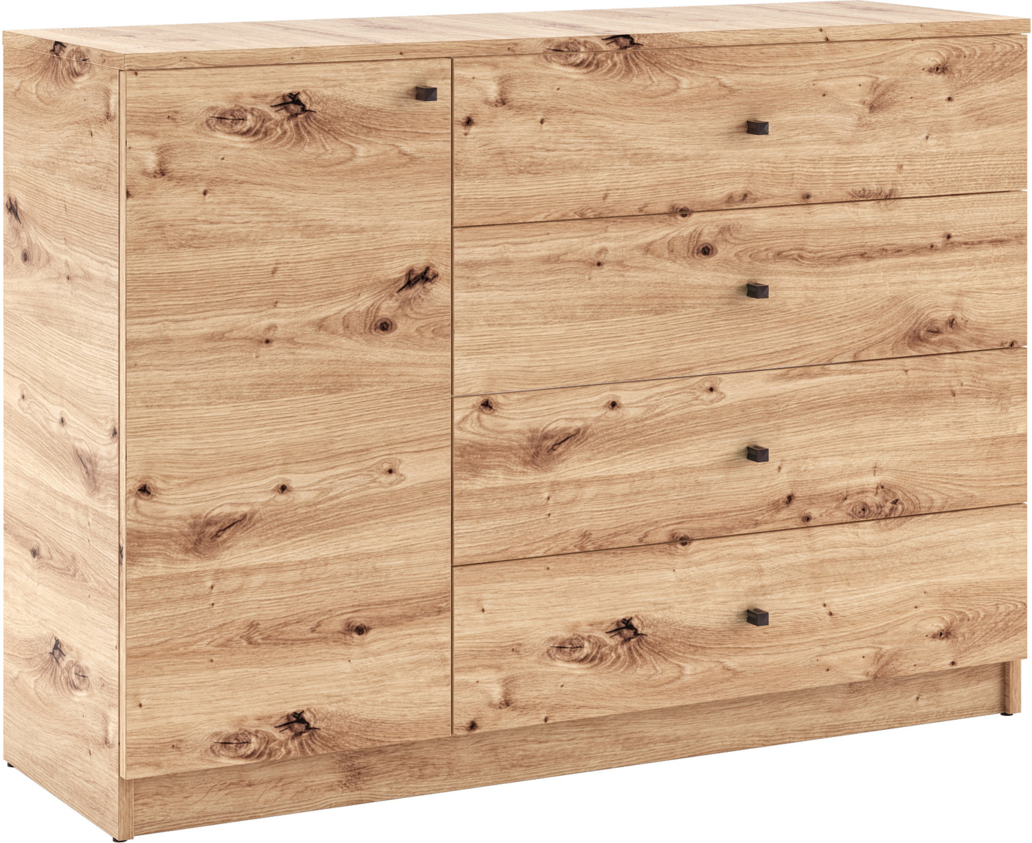 Komoda 120 cm z szufladami do salonu ERIS dąb artisan