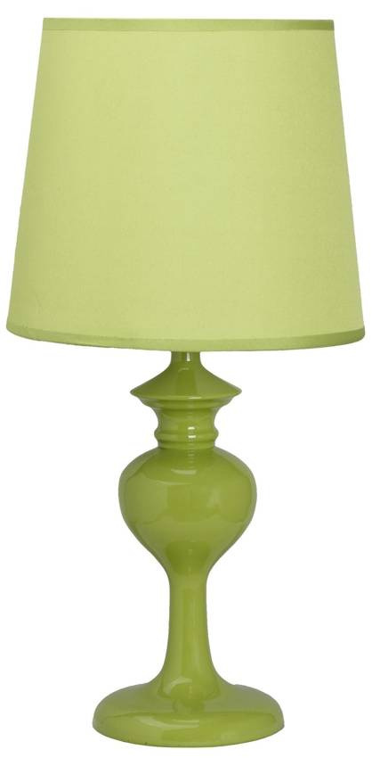 Zielona lampka stołowa nocna do sypialni BERKANE klosz 20 cm