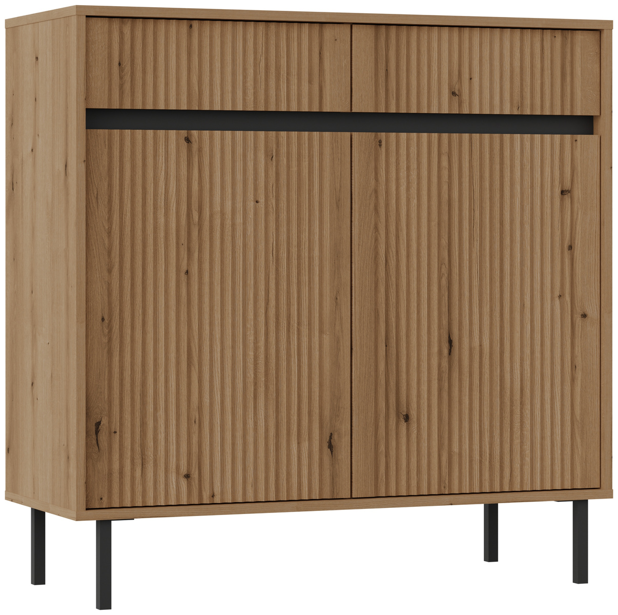 Dwudrzwiowa komoda z szufladami 100 cm do salonu OMEGA