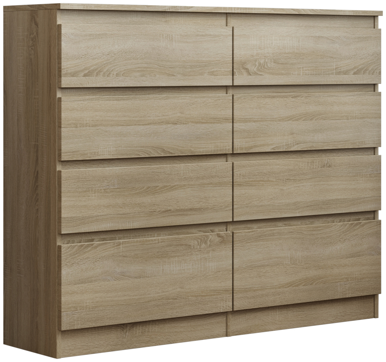 Nowoczesna komoda z szufladami do przedpokoju 120 cm AMPARO dąb sonoma