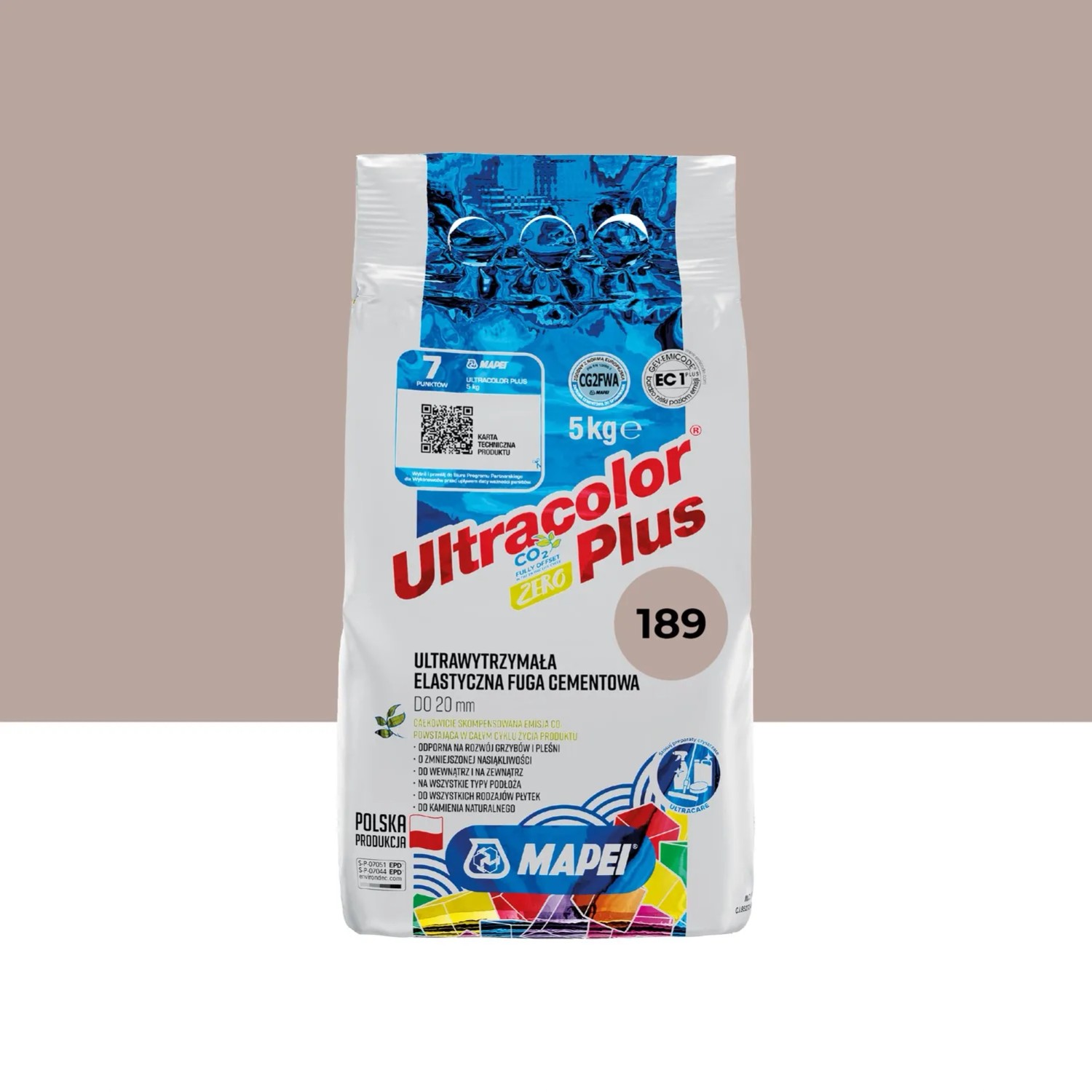 Mapei Fuga elastyczna UltraColor 189 orkisz 5 kg