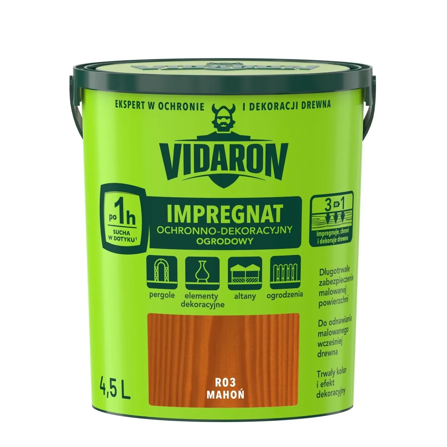 Vidaron Impregnat ogrodowy mahoń 4,5 l