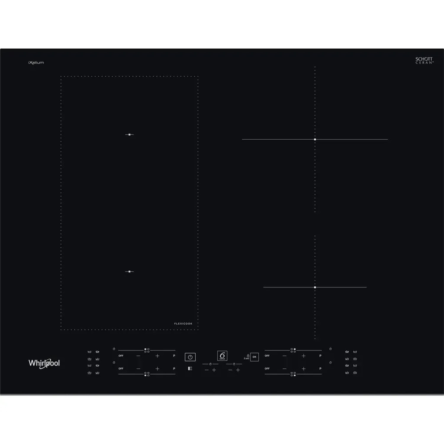 Whirlpool Płyta indukcyjna szklano-ceramiczna WLB4265BF/IXL 65cm
