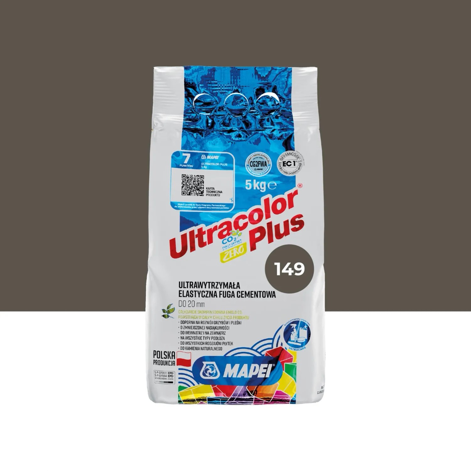 Mapei Fuga elastyczna UltraColor Plus 149 piasek wulkaniczny 5 kg