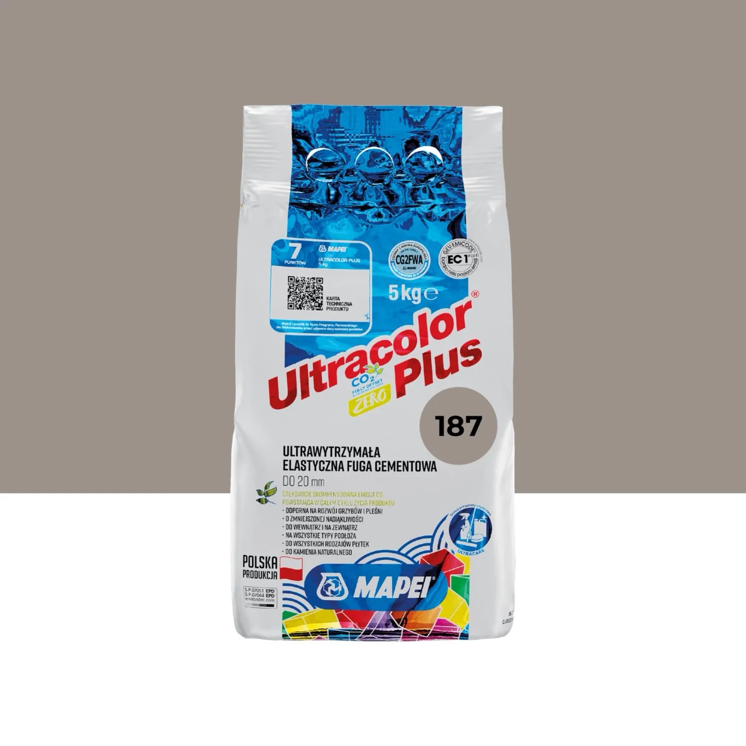 Mapei Fuga elastyczna UltraColor 187 len 5 kg