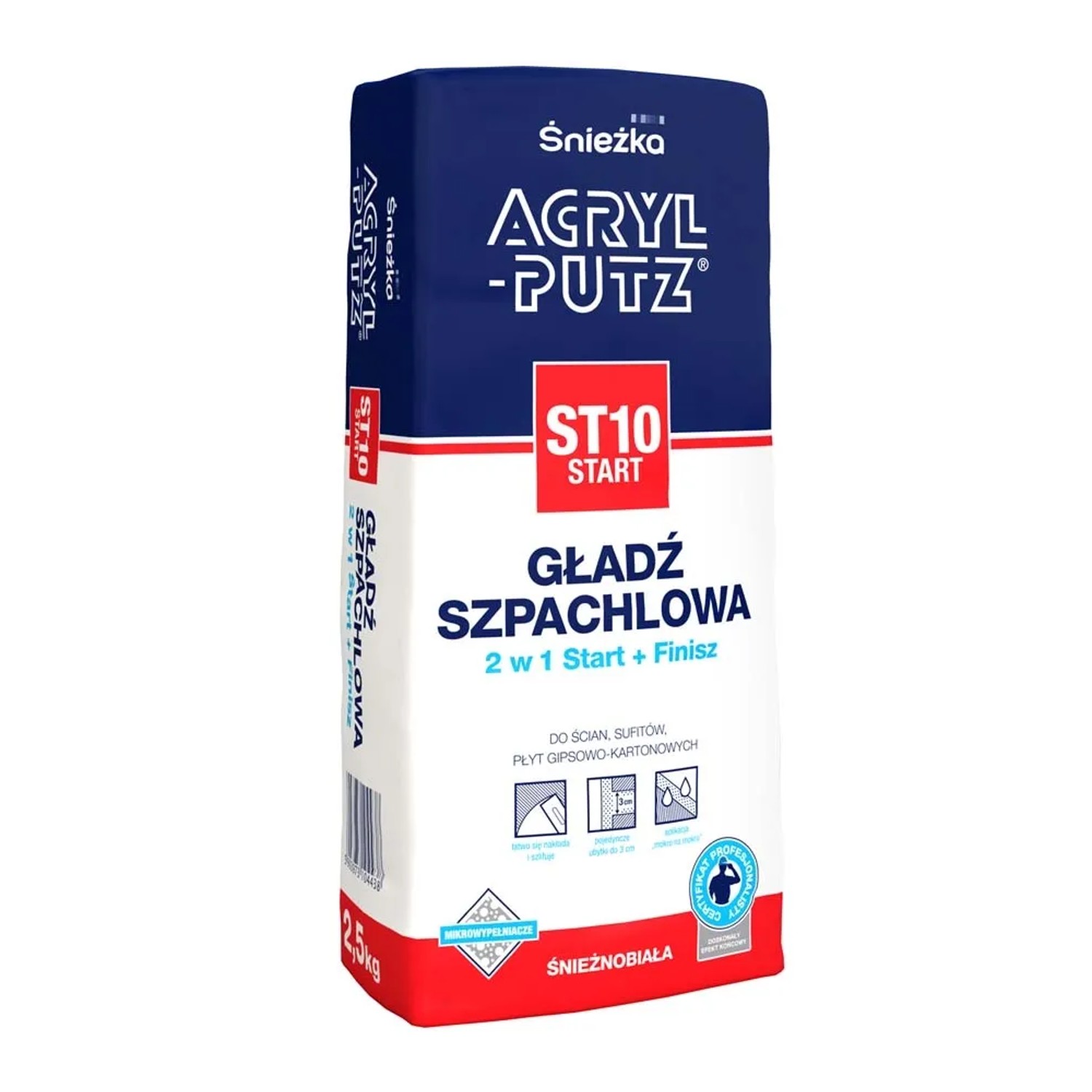 Śnieżka Gładź szpachlowa Acryl Putz Start 10 2,5 kg