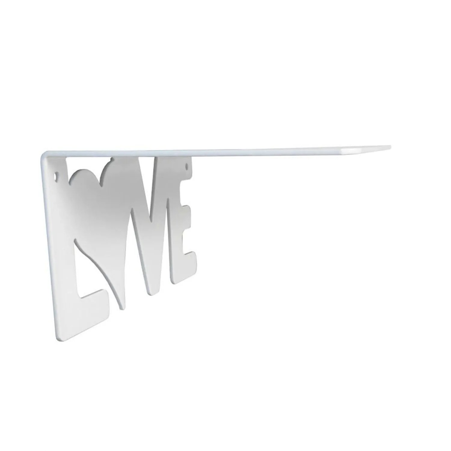 Agas Wspornik do półki Love biały 140 × 180 mm