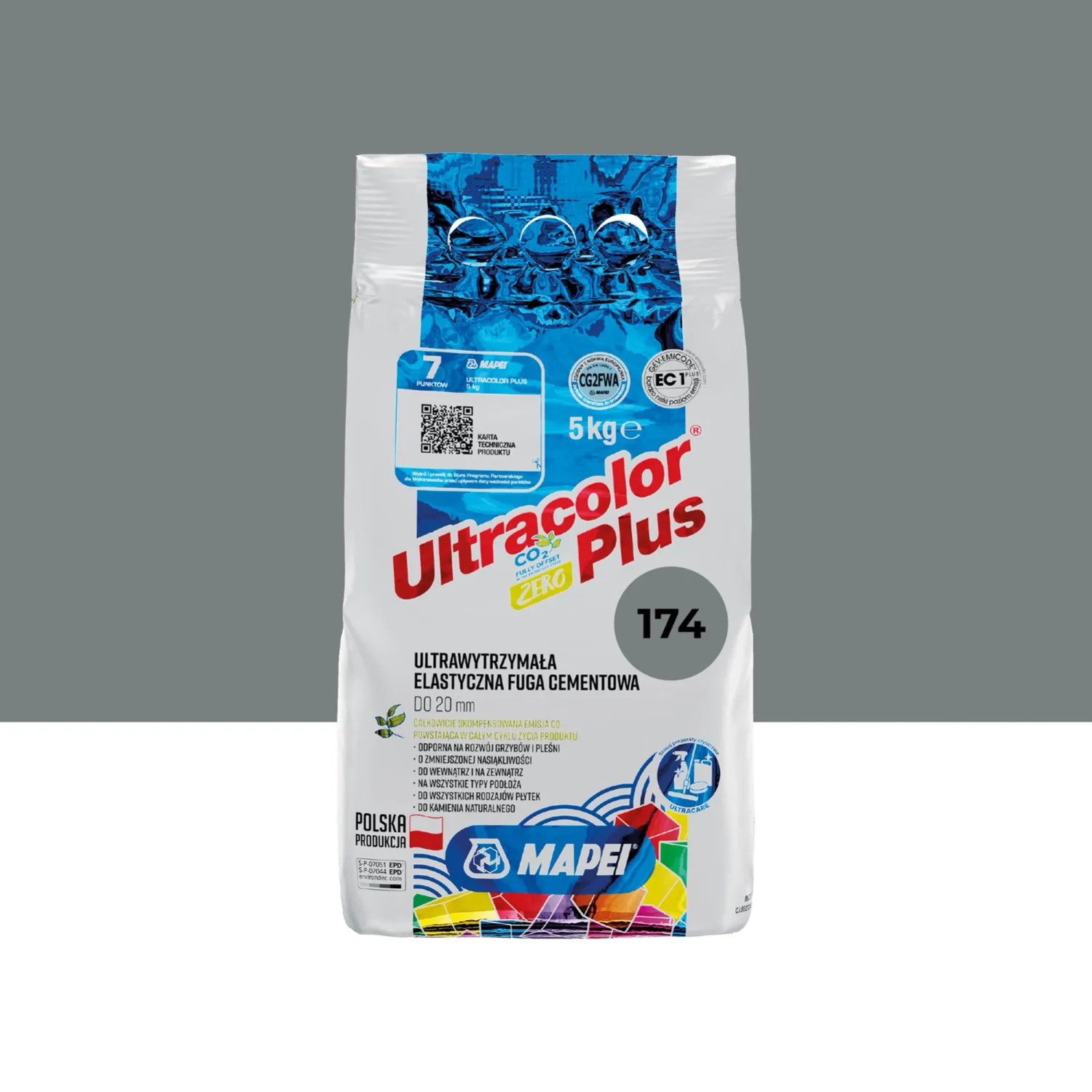 Mapei Fuga elastyczna UltraColor Plus 174 tornado 5 kg