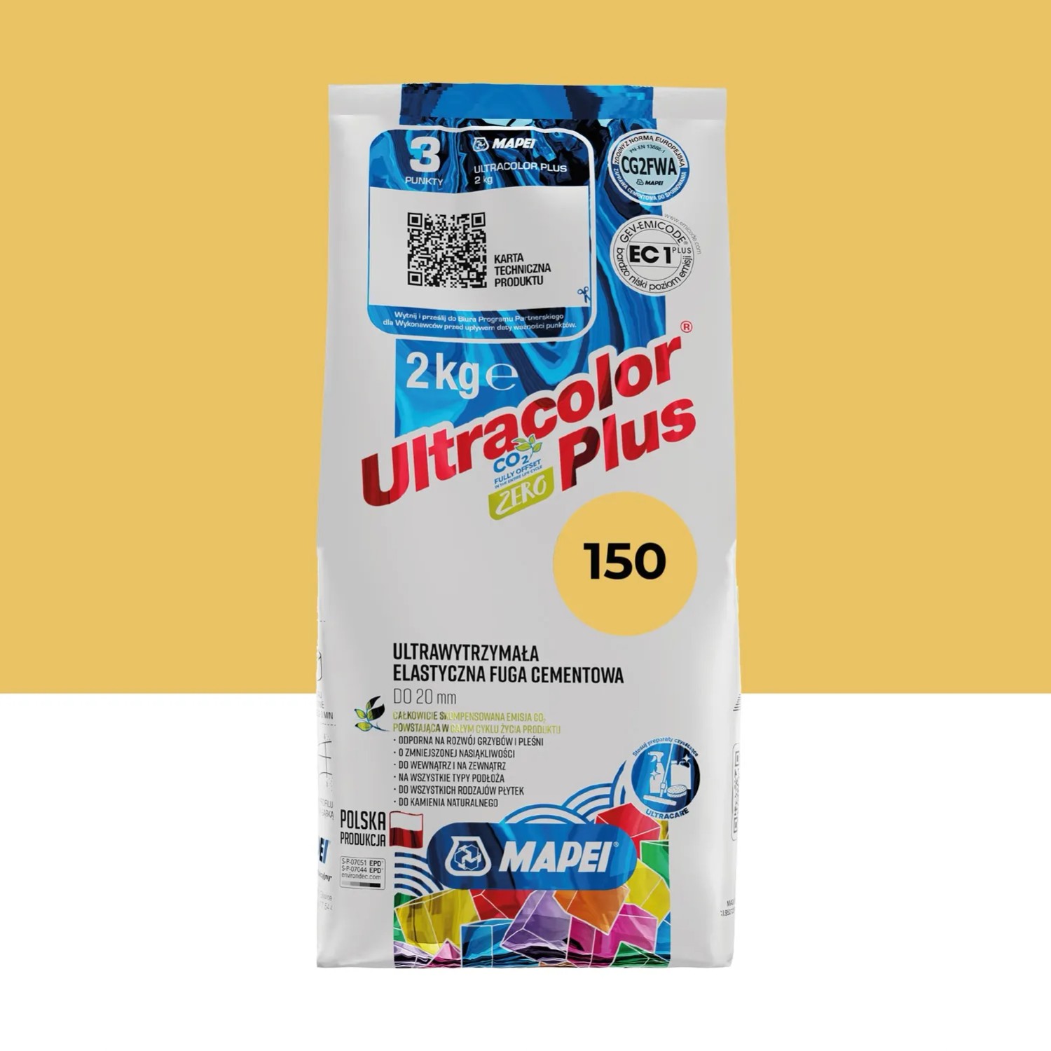 Mapei Fuga elastyczna Ultra Color 150 żółty 2 kg