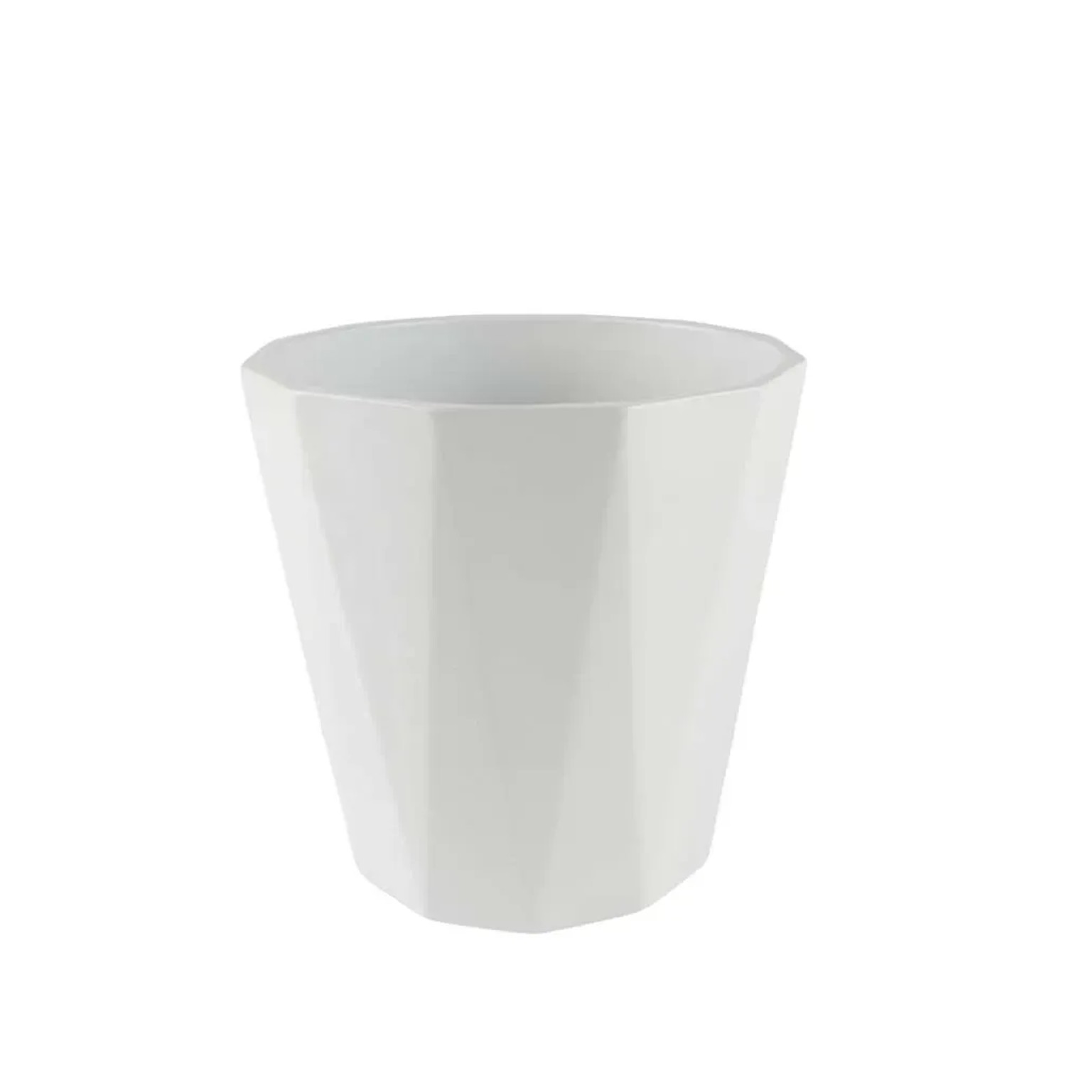 Osłonka ceramiczna Flores biała - śr. 12 cm