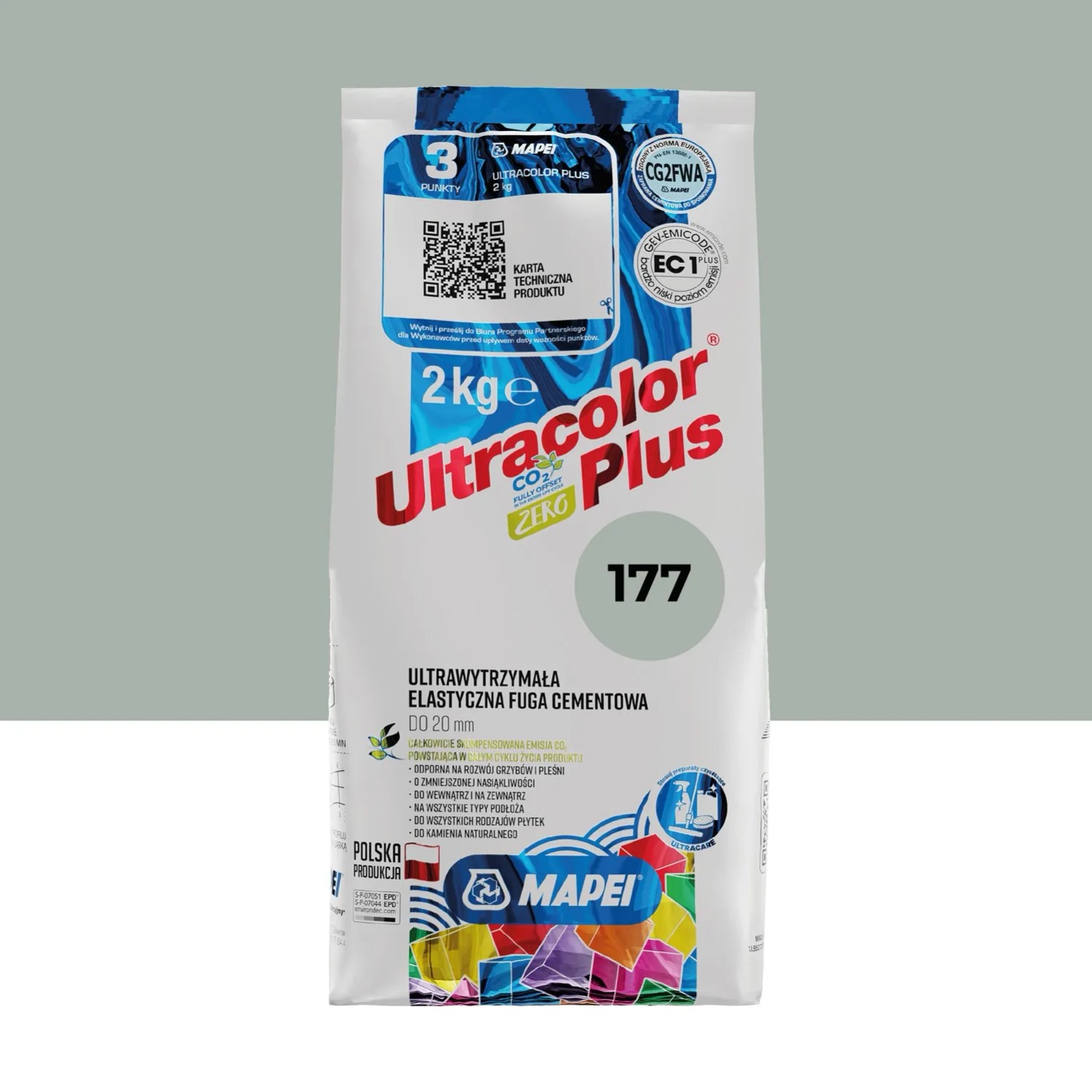 Mapei Fuga elastyczna UltraColor 177 szałwia 2 kg
