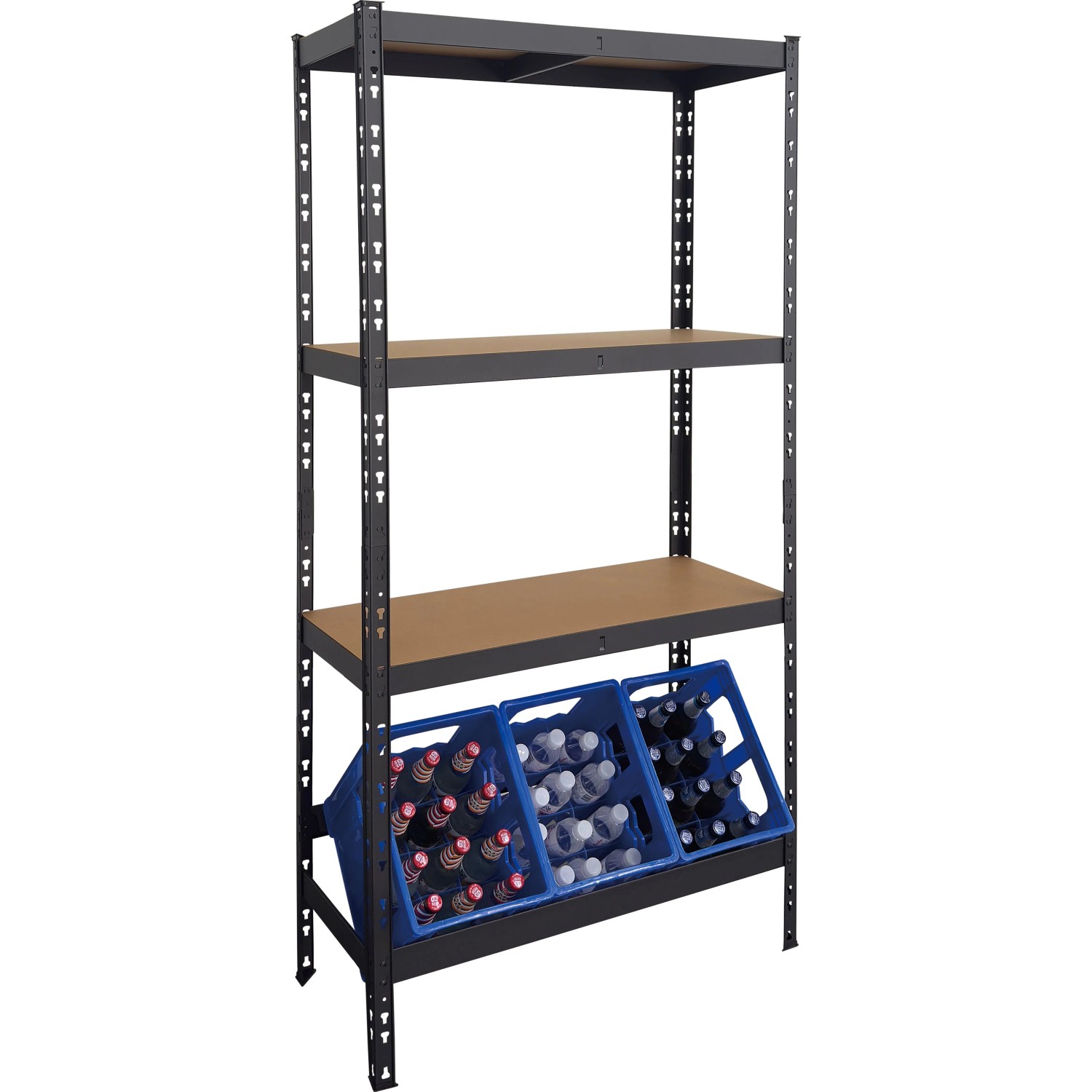 OBI Regał metalowy 180 x 90 x 40 cm 4 półki MDF/175 kg antracyt