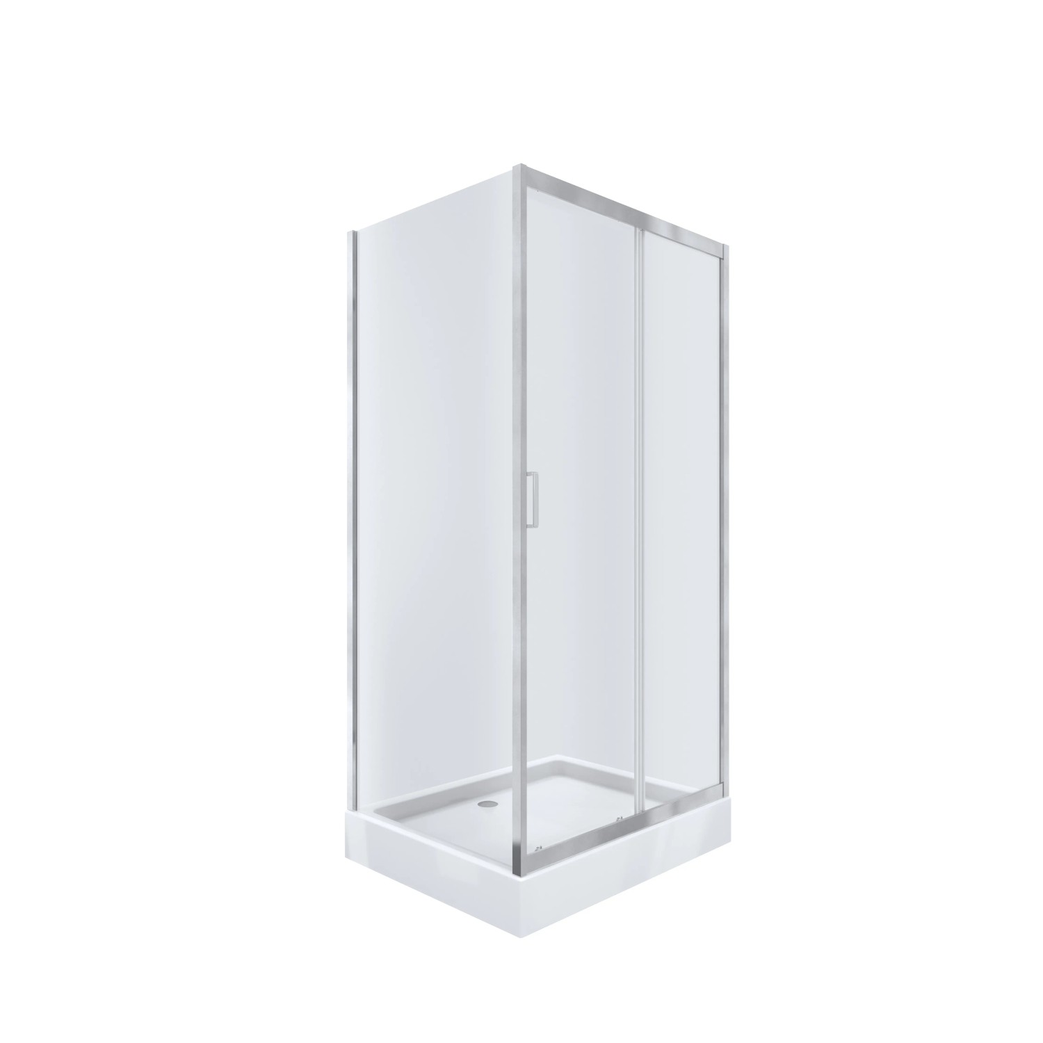 Kabi Kabina prysznicowa Ideal 100 x 80 chrom z brodzikiem