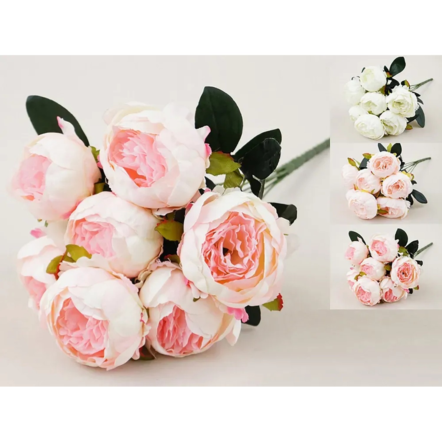 Bukiet sztuczny Peonia 7 kwiatów mix kolor 44 cm