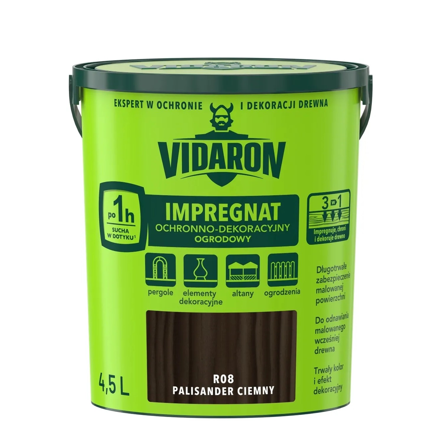 Vidaron Impregnat ogrodowy palisander ciemny 4,5 l