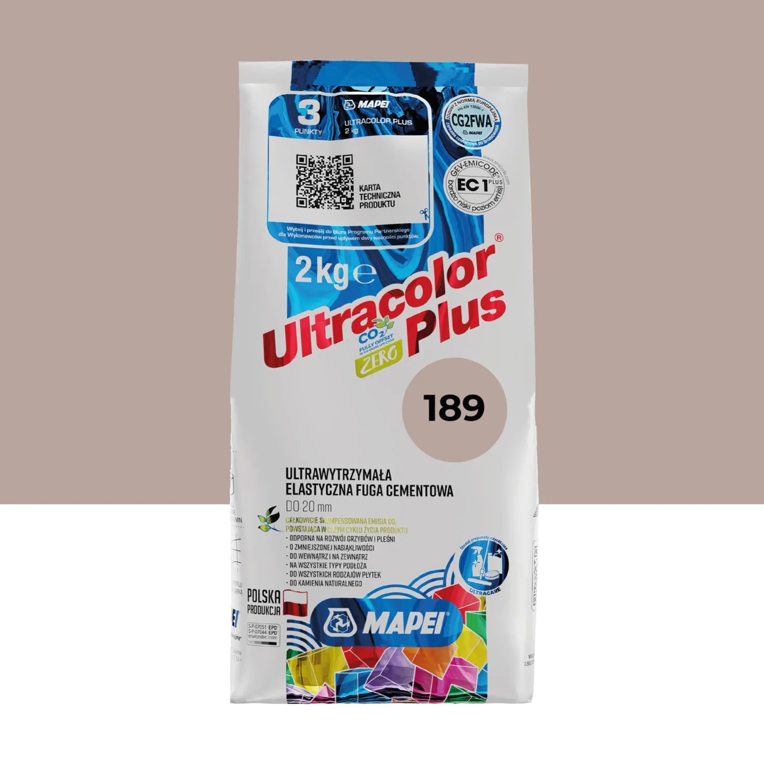Mapei Fuga elastyczna UltraColor 189 orkisz 2 kg