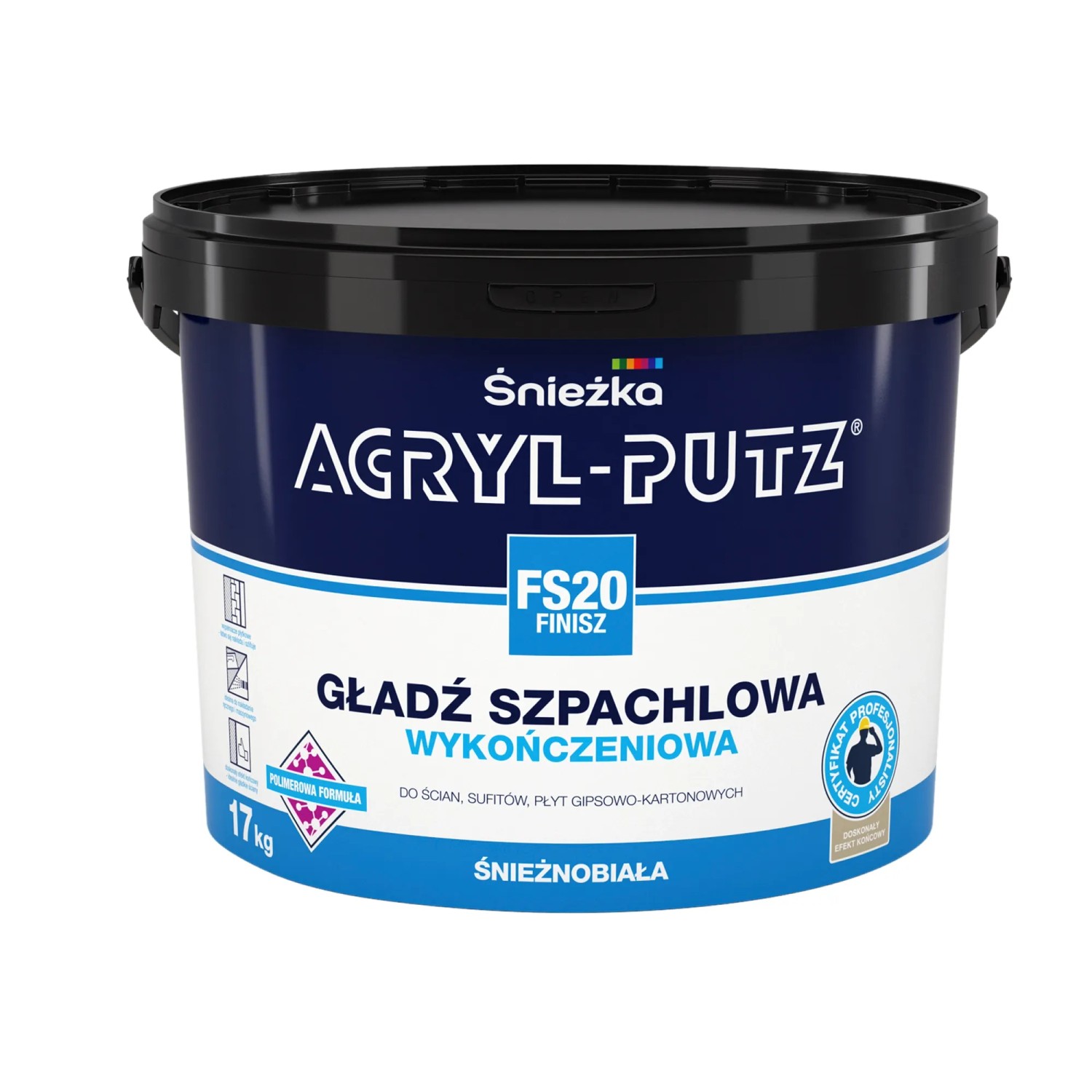 Śnieżka Gładź szpachlowa Acryl Putz FS20 finisz 17 kg