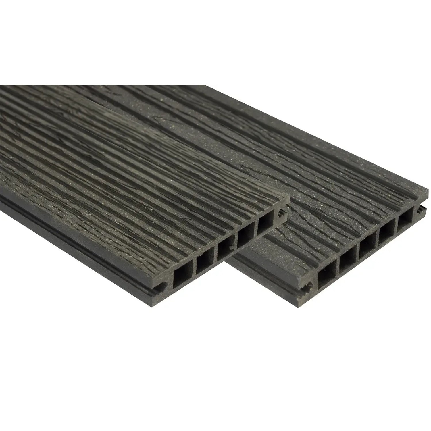 WINDOOR Deska tarasowa kompozytowa, struktura drewna antracyt 220 x 14 x 2,2 cm