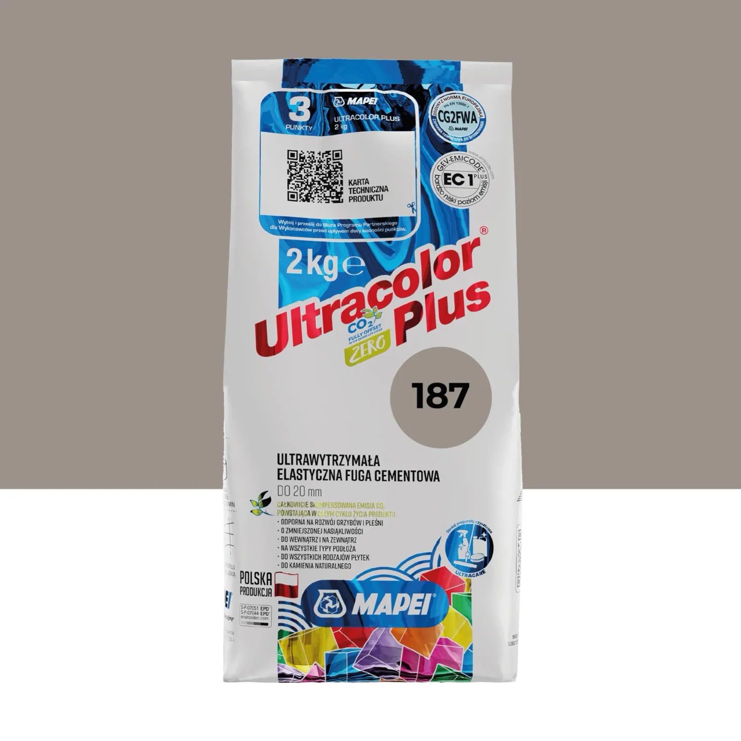 Mapei Fuga elastyczna UltraColor 187 len 2 kg