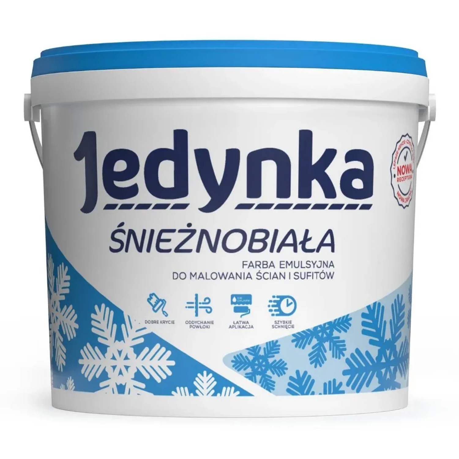 Farba do ścian i sufitów Jedynka Śnieżnobiała 10 l