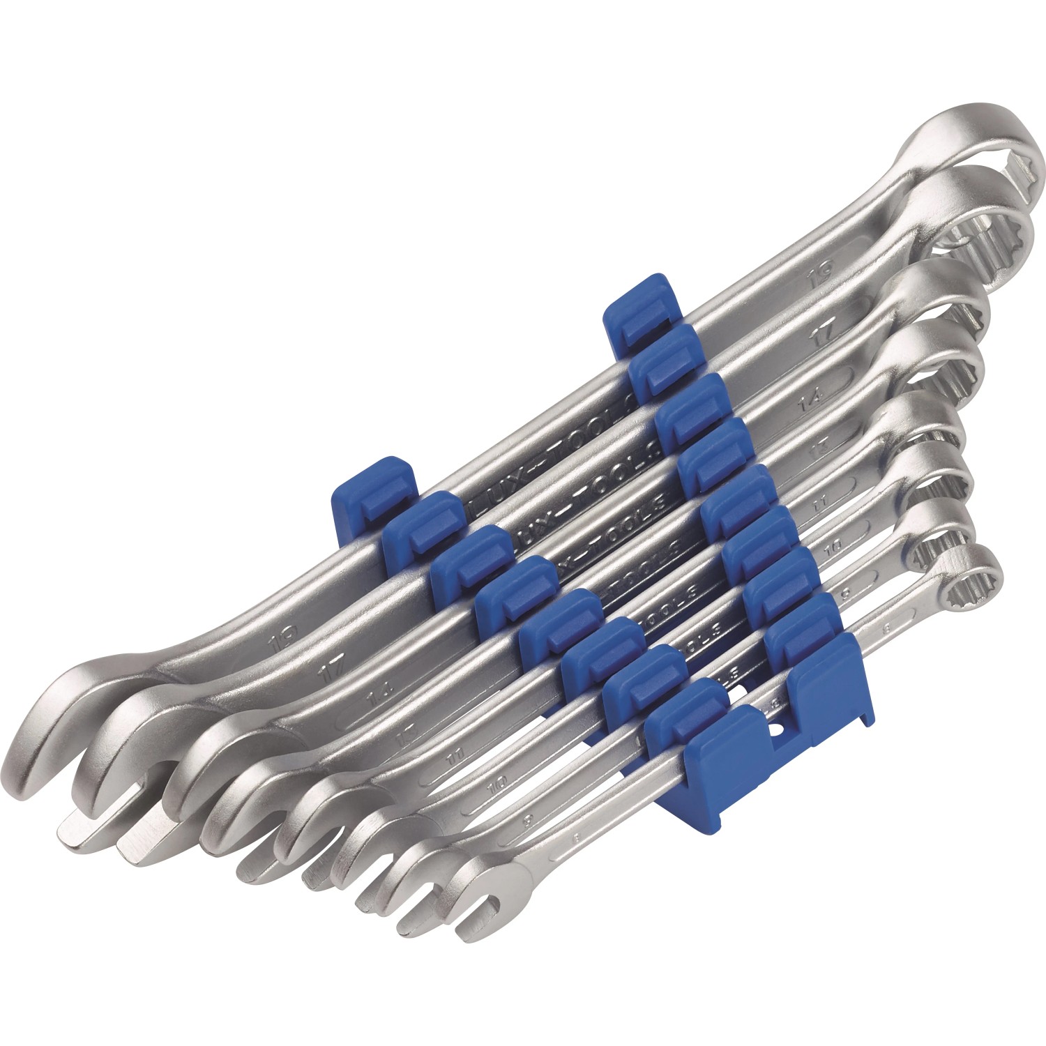 LUX-TOOLS Zestaw kluczy płasko-oczkowych 8-częściowy 8 mm - 19 mm