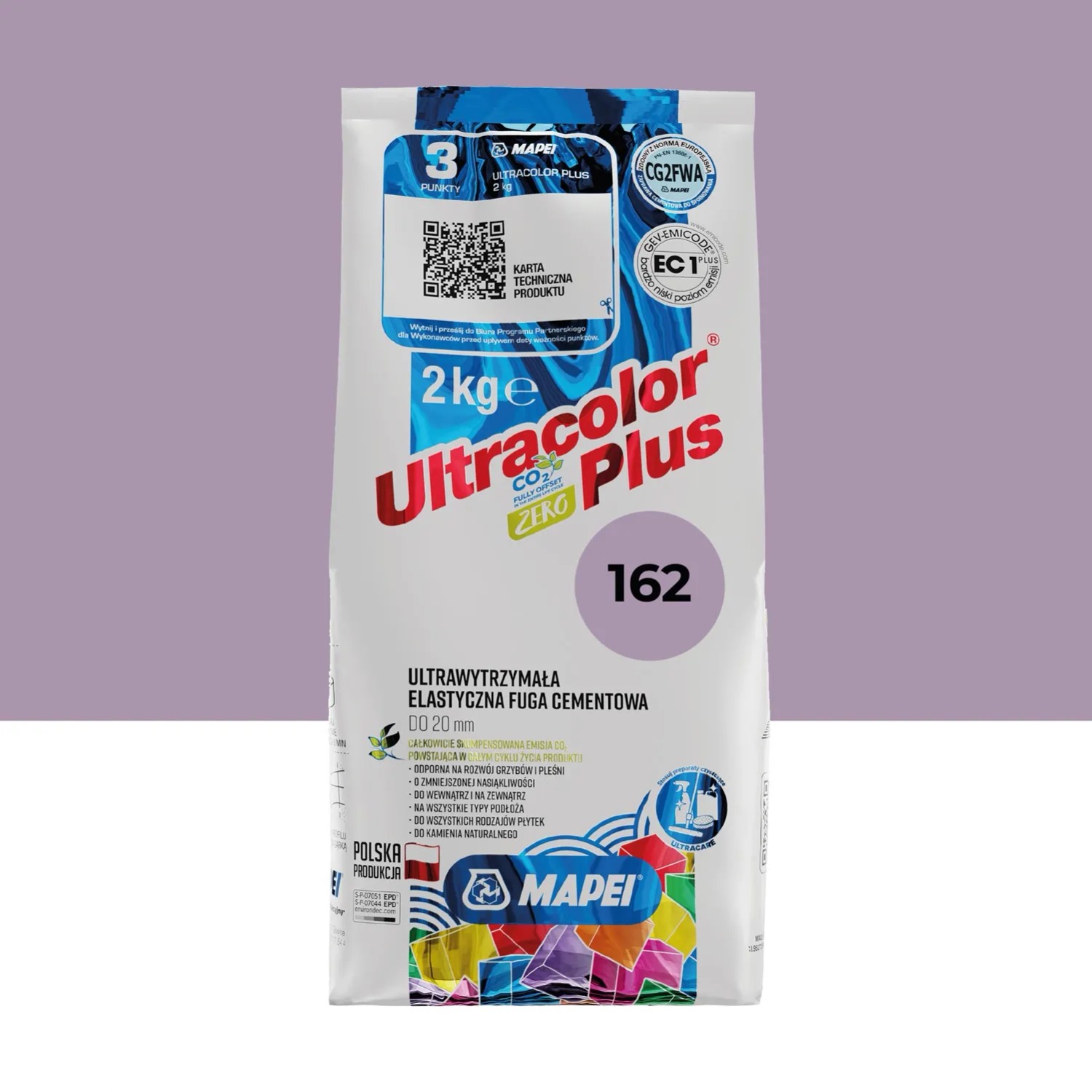 Mapei Fuga elastyczna UltraColor 162 fiolet 2 kg