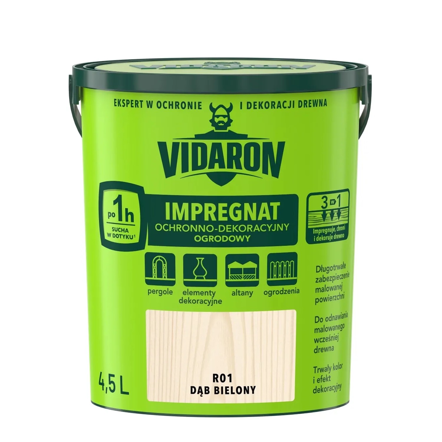 Vidaron Impregnat ogrodowy dąb bielony 4,5 l