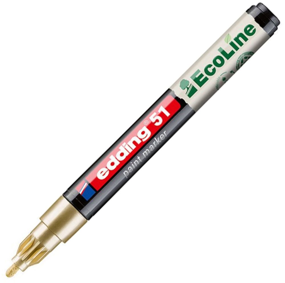 Marker olejowy edding 51 EcoLine, okrągła, 1-2mm, złoty