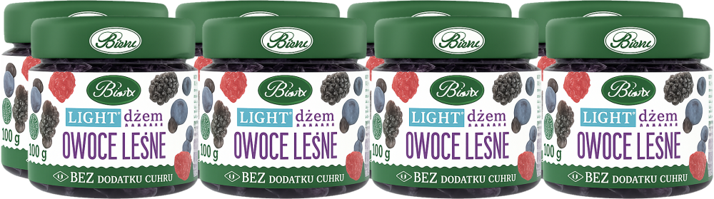 8x Dżem BiFix, owoce leśne, bez cukru, 200g