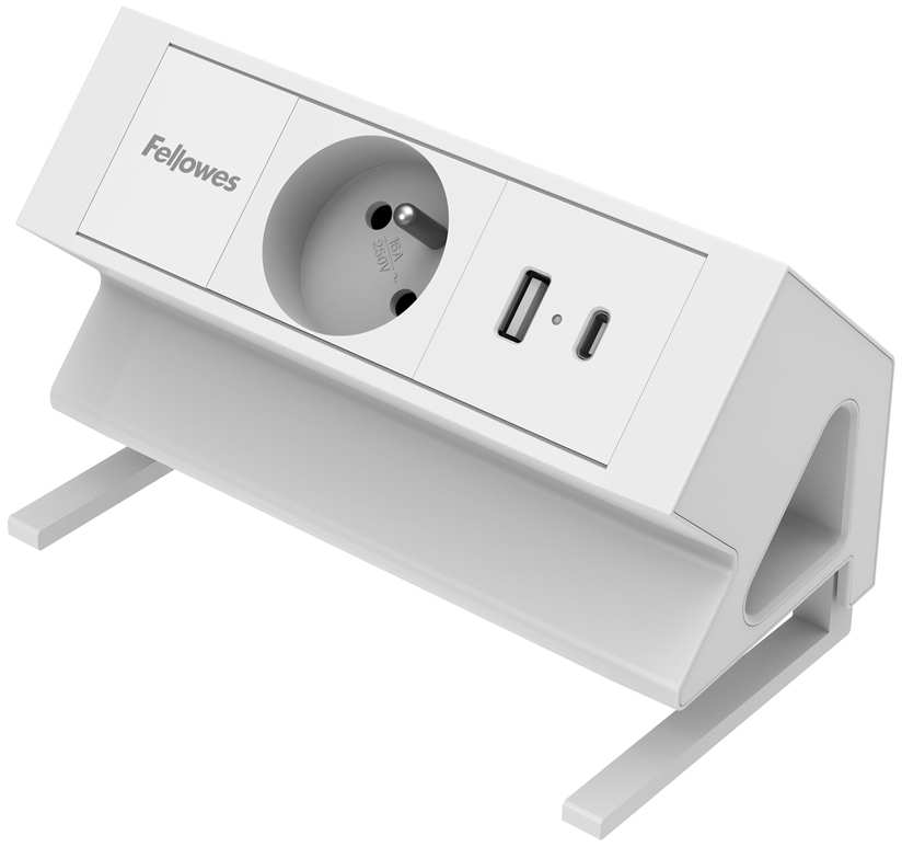 Listwa zasilająca na biurko Fellowes Power Desk, typ E, 2m, biały