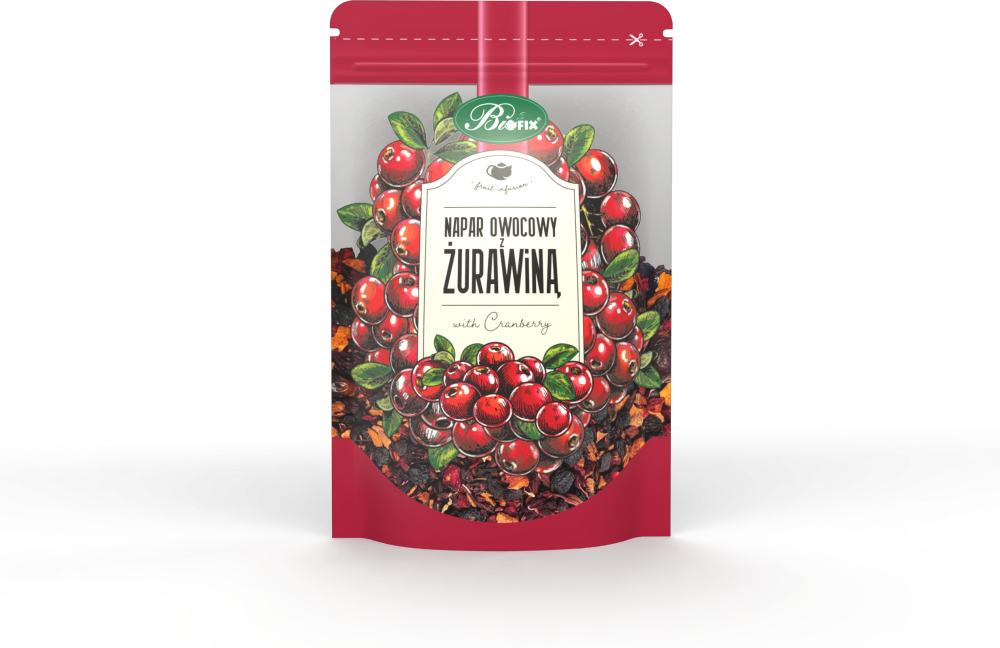 Herbata owocowa z suszu BiFix, żurawina, 100g