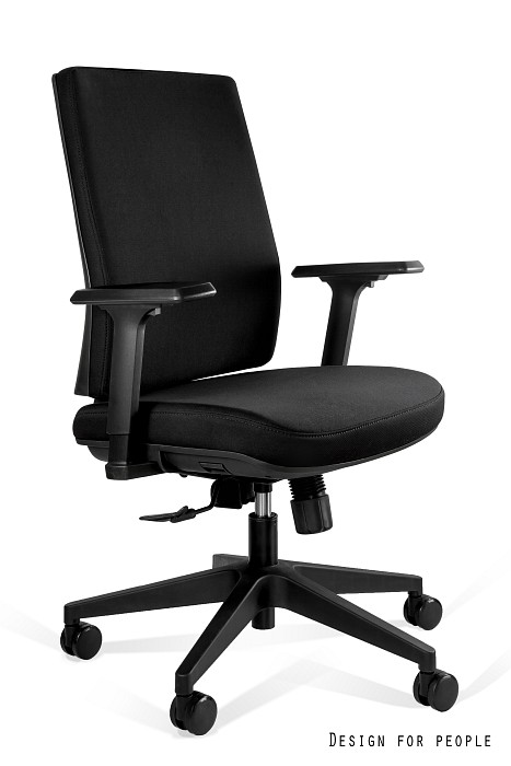 Fotel biurowy Shell Low, ergonomiczny, tkanina, czarny Unique