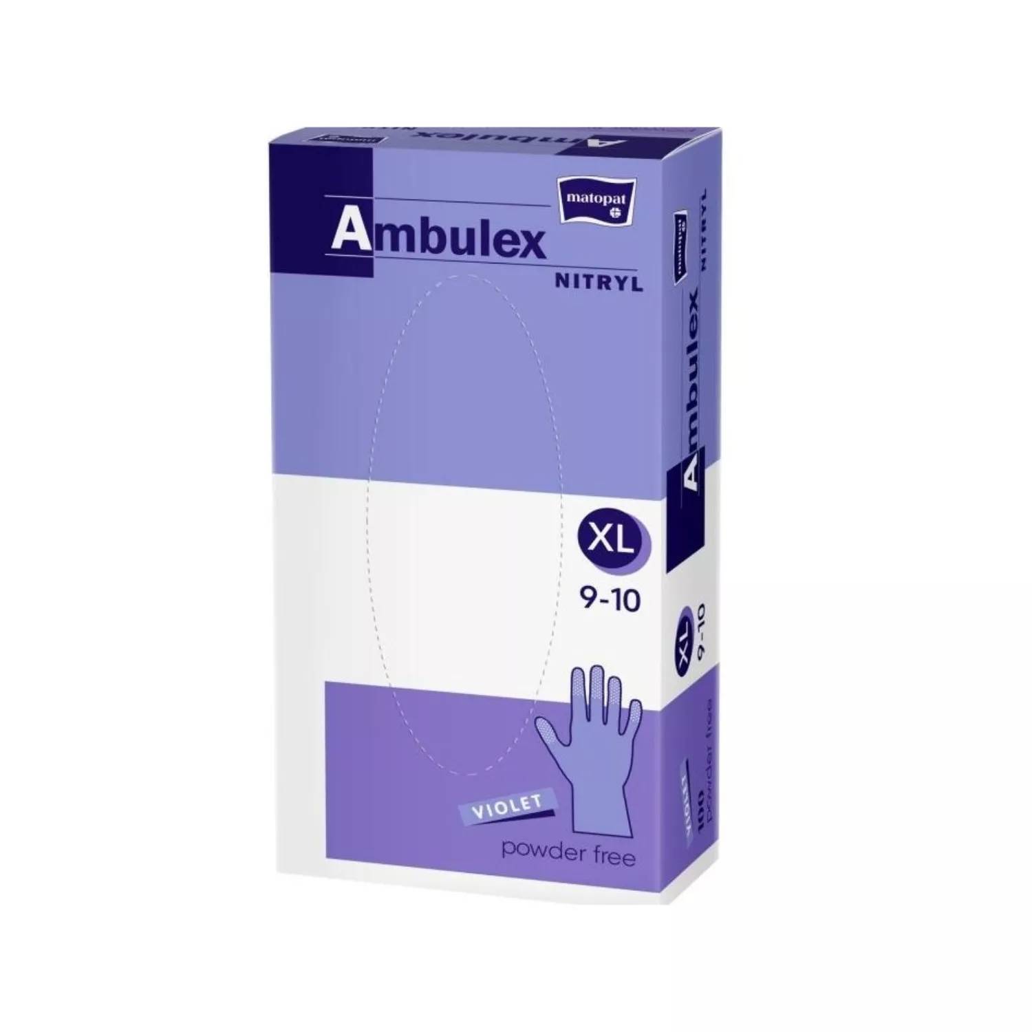 Ambulex - rękawice nitrylowe niejałowe, rozmiar xl, 100 sztuk