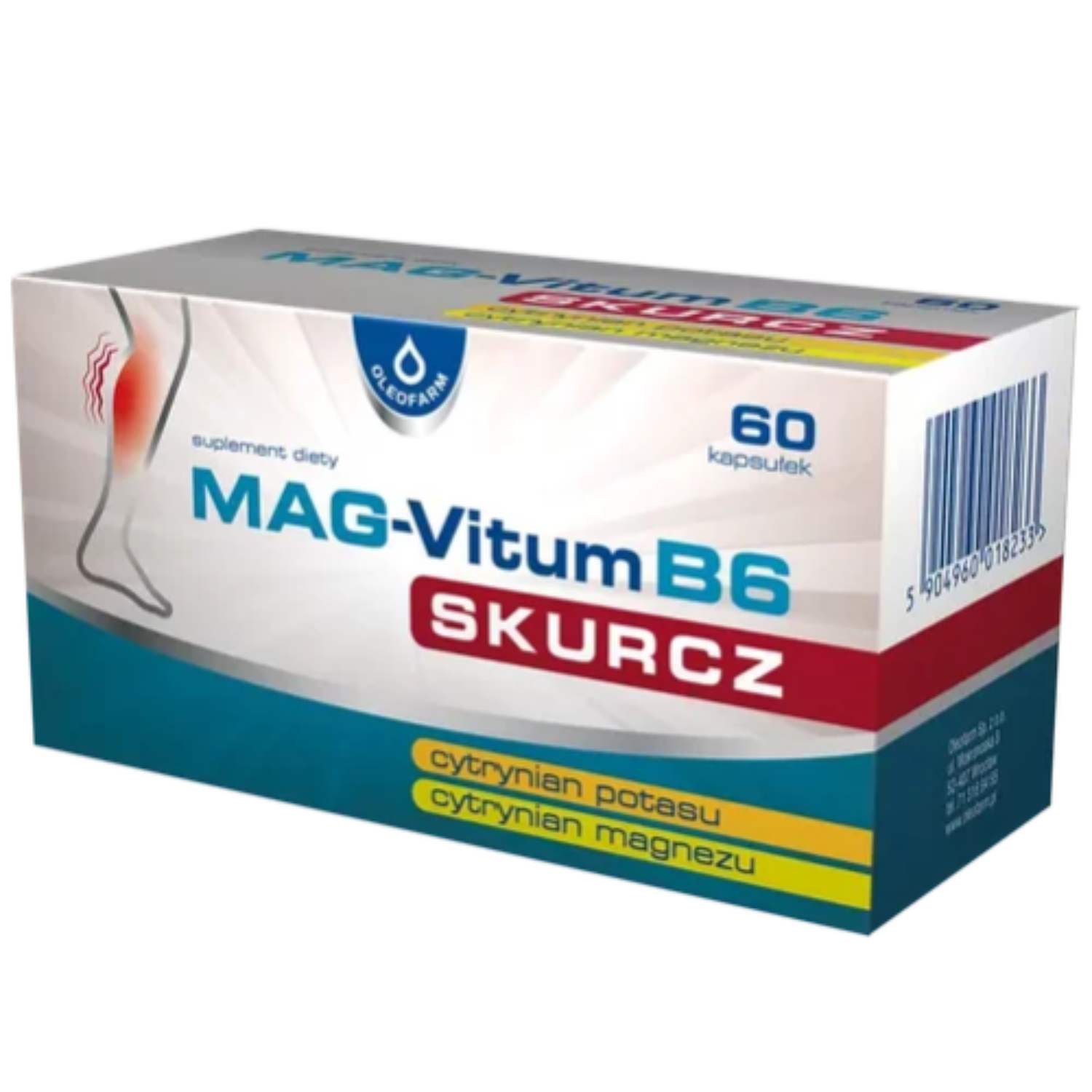 Oleofarm, mag-vitum b6 skurcz, 60 kapsułek
