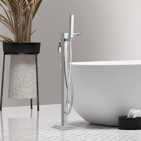 Invena Paros bateria wannowo-prysznicowa wolnostojąca chrom BW-09-W01