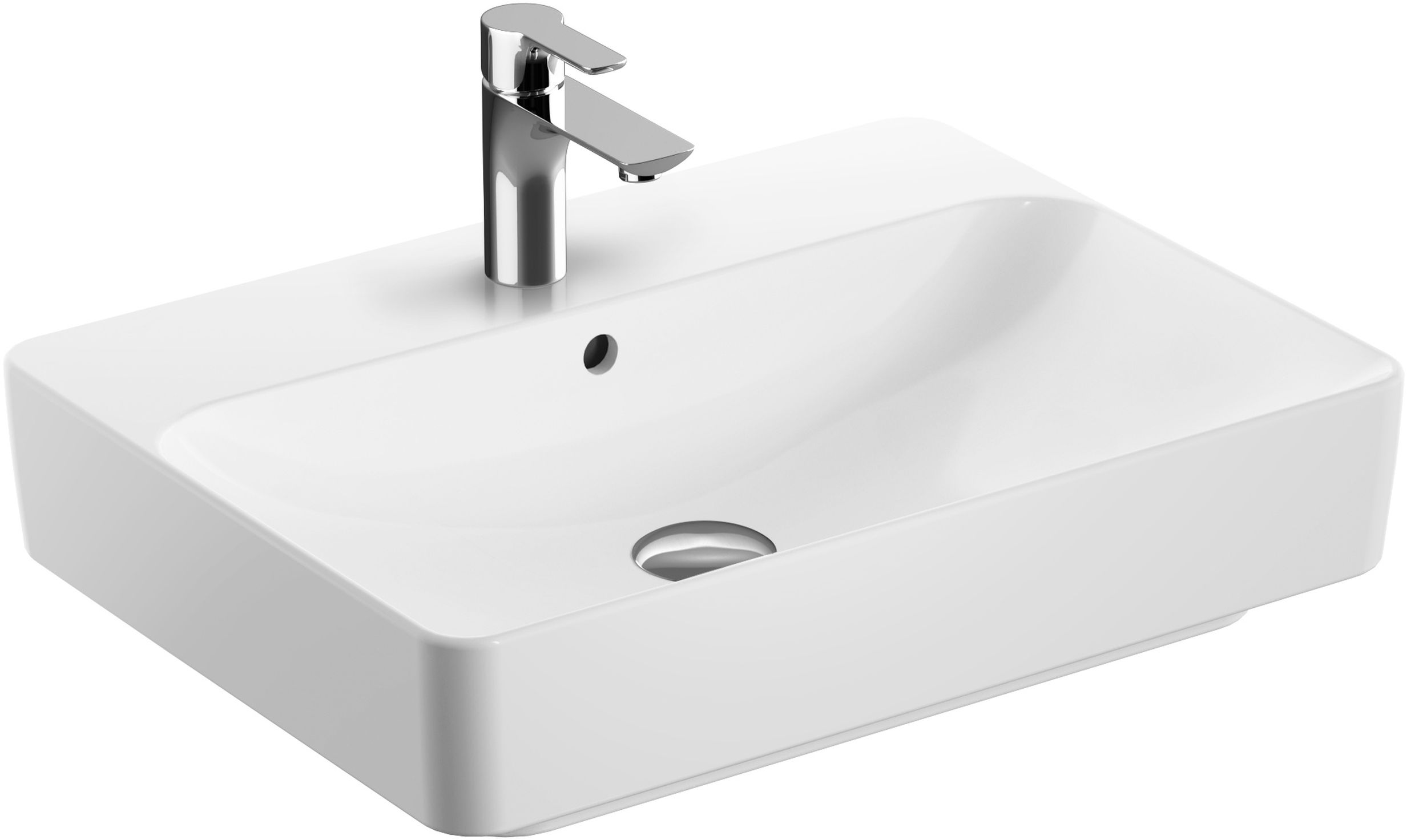 Geberit Variform umywalka 60x45 cm nablatowa prostokątna KeraTect biała 500.780.00.2