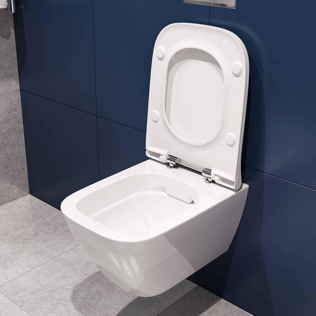 Geberit Smyle Square miska WC wisząca Rimfree KeraTect biała 500.379.01.8