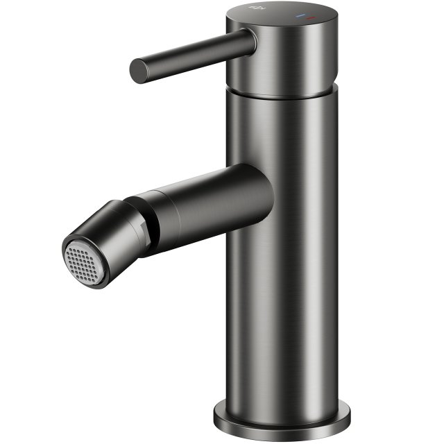 KFA Bateria bidetowa stojąca MOZA click-clack gun metal grey PVD 5037